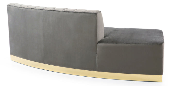 1st Choice Modern Glory Furniture Brentwood Chaise in Dark Gray