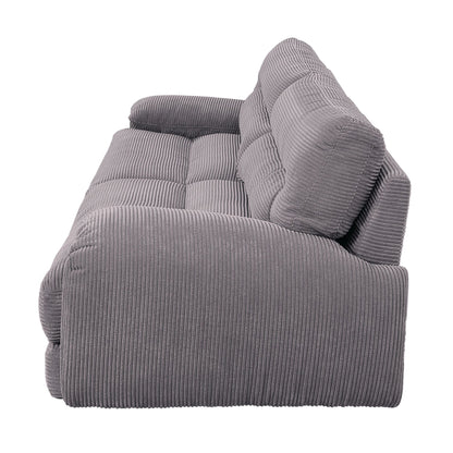 Cadenza Gray Corduroy 2PCS Living Room Set - 1st Choice Furniture Direct
