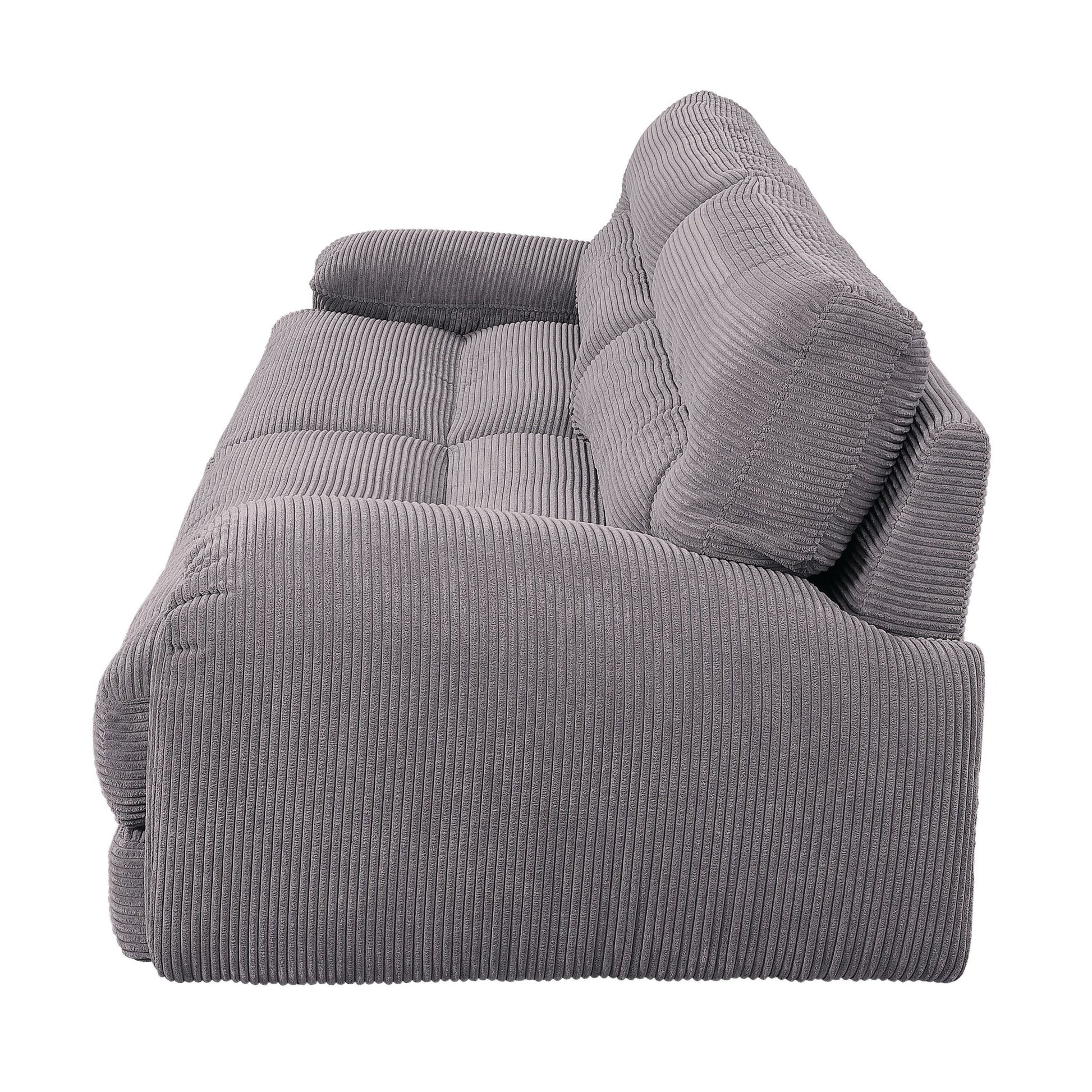 Cadenza Gray Corduroy 2PCS Living Room Set - 1st Choice Furniture Direct