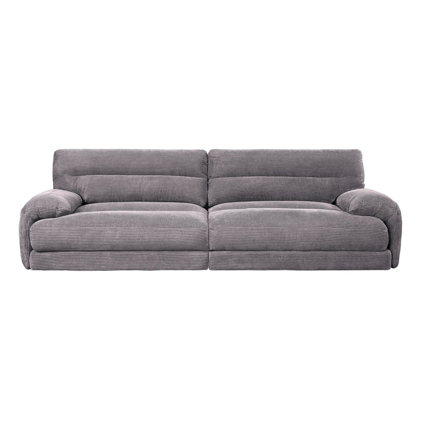 Cadenza Gray Corduroy 2PCS Living Room Set - 1st Choice Furniture Direct