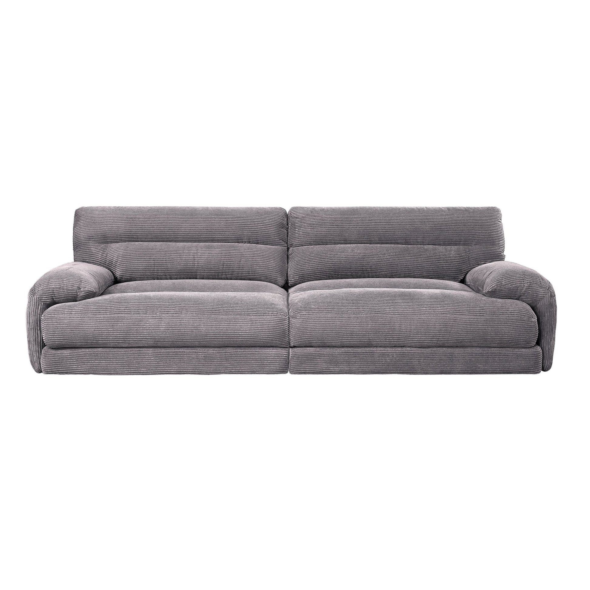 Cadenza Gray Corduroy 2PCS Living Room Set - 1st Choice Furniture Direct