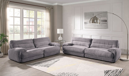 Cadenza Gray Corduroy 2PCS Living Room Set - 1st Choice Furniture Direct