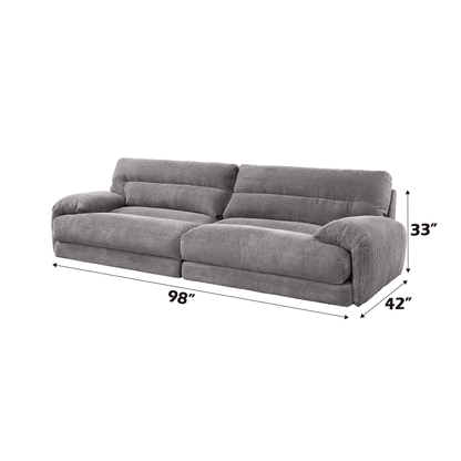 Cadenza Gray Corduroy 2PCS Living Room Set - 1st Choice Furniture Direct