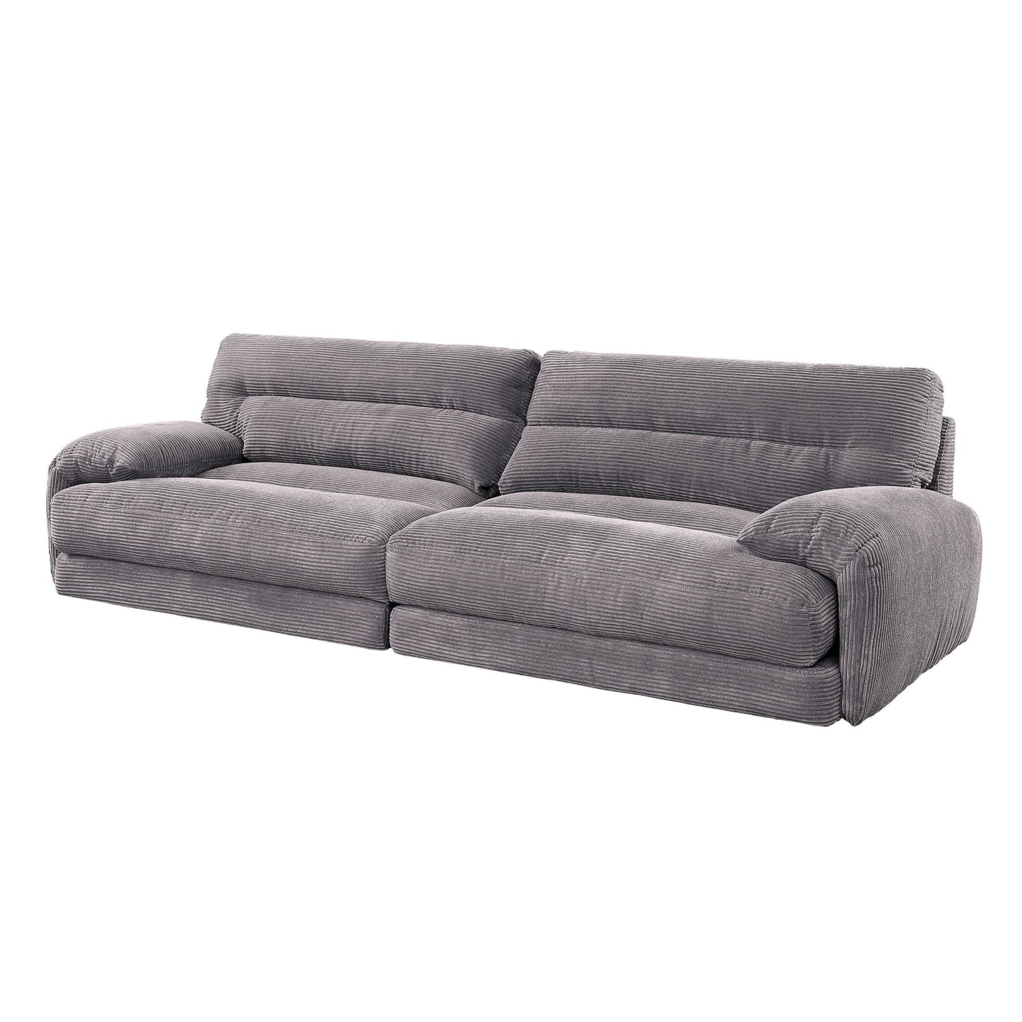 Cadenza Gray Corduroy 2PCS Living Room Set - 1st Choice Furniture Direct