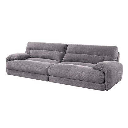 Cadenza Gray Corduroy 2PCS Living Room Set - 1st Choice Furniture Direct