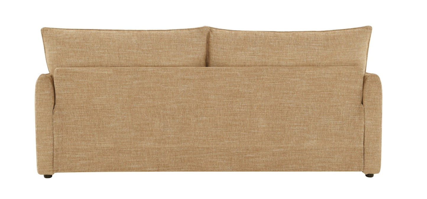 Cadie Mocha Chenille Sofa w/2 Pillows (Can turn into a sofa bed) - 1st Choice Furniture Direct