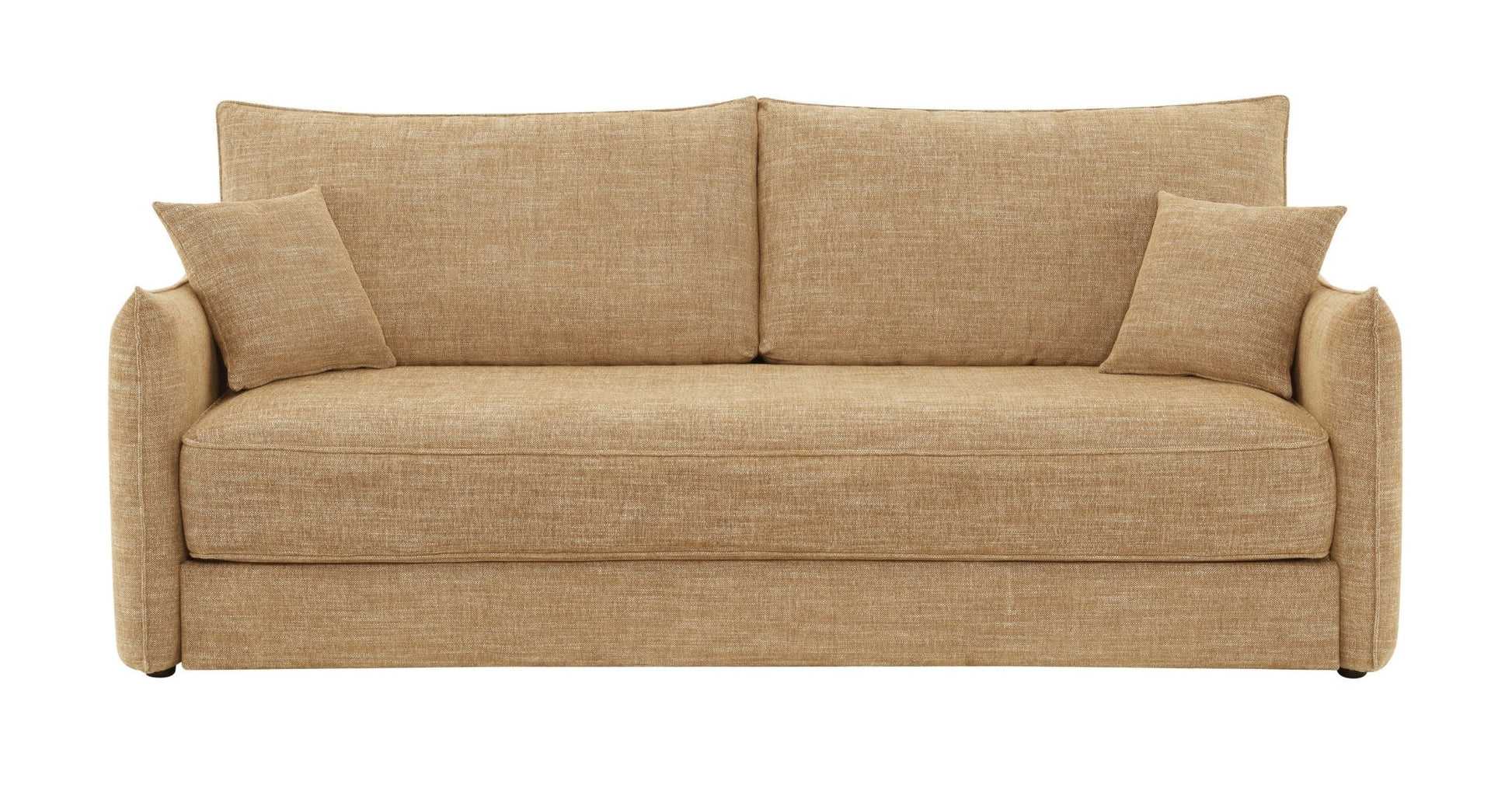 Cadie Mocha Chenille Sofa w/2 Pillows (Can turn into a sofa bed) - 1st Choice Furniture Direct