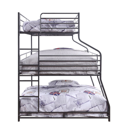 Caius II Gunmetal Finish Twin/Full/Queen Bunk Bed - 1st Choice Furniture Direct