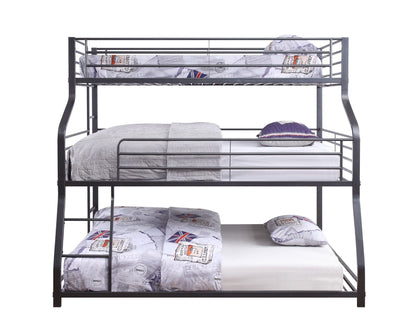 Caius II Gunmetal Finish Twin/Full/Queen Bunk Bed - 1st Choice Furniture Direct