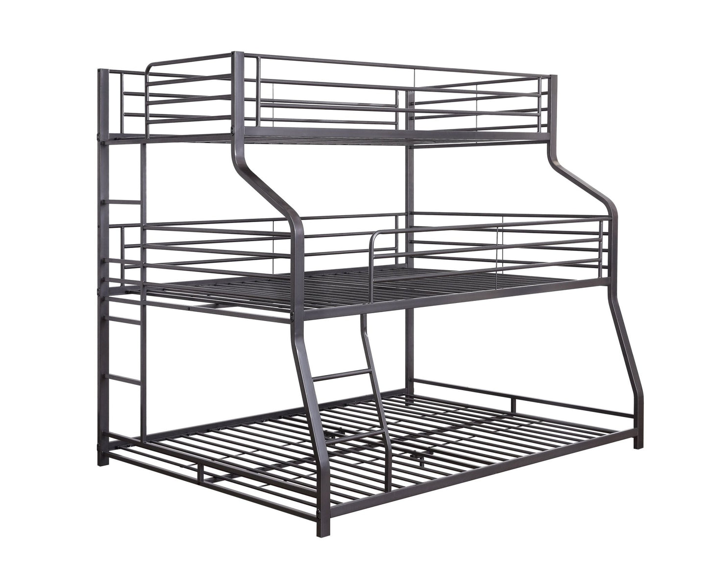 Caius II Gunmetal Finish Twin/Full/Queen Bunk Bed - 1st Choice Furniture Direct