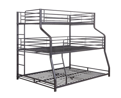 Caius II Gunmetal Finish Twin/Full/Queen Bunk Bed - 1st Choice Furniture Direct