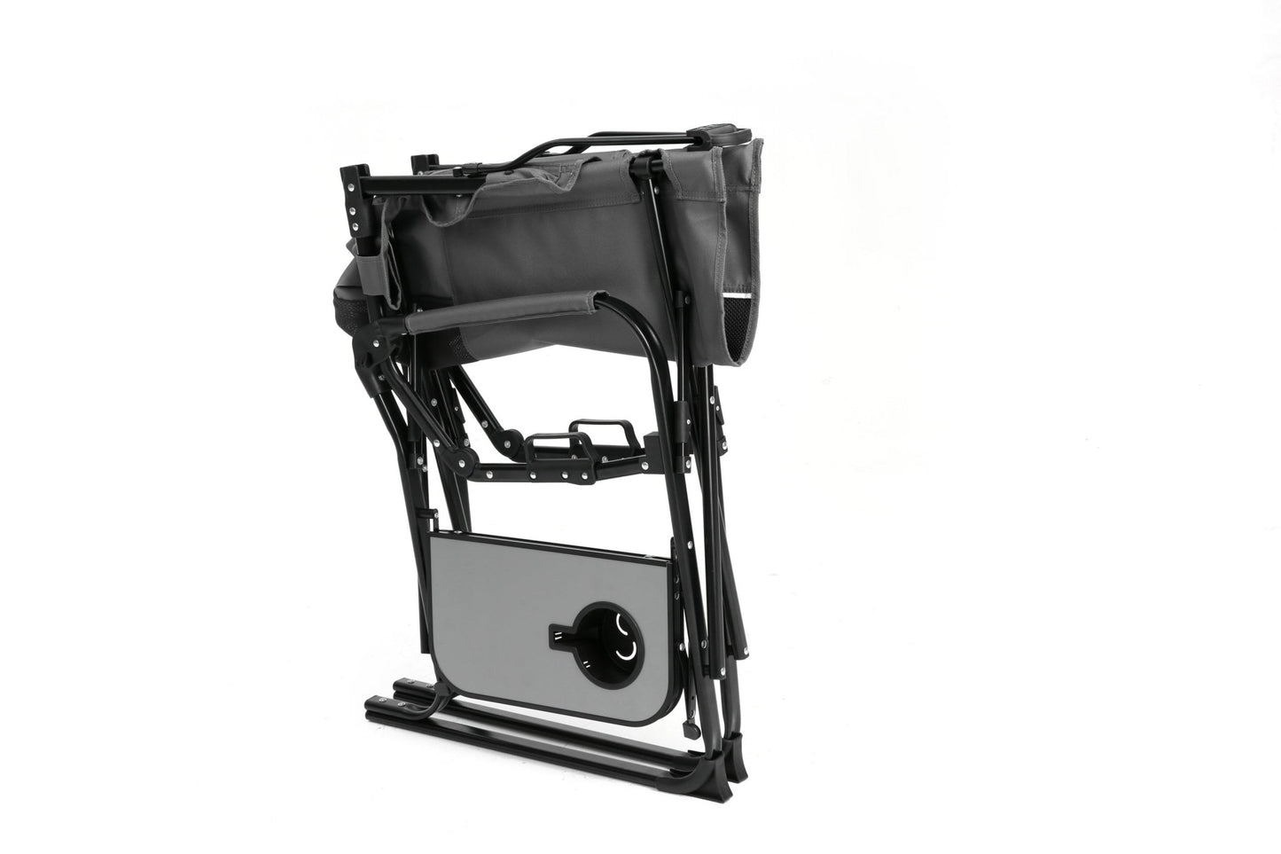 Camping Directors Chair, Heavy Duty,Oversized Portable Folding Chair with Side Table, Pocket for Beach, Fishing,Trip,Picnic,Lawn Grey - 1st Choice Furniture Direct