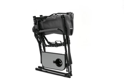 Camping Directors Chair, Heavy Duty,Oversized Portable Folding Chair with Side Table, Pocket for Beach, Fishing,Trip,Picnic,Lawn Grey - 1st Choice Furniture Direct