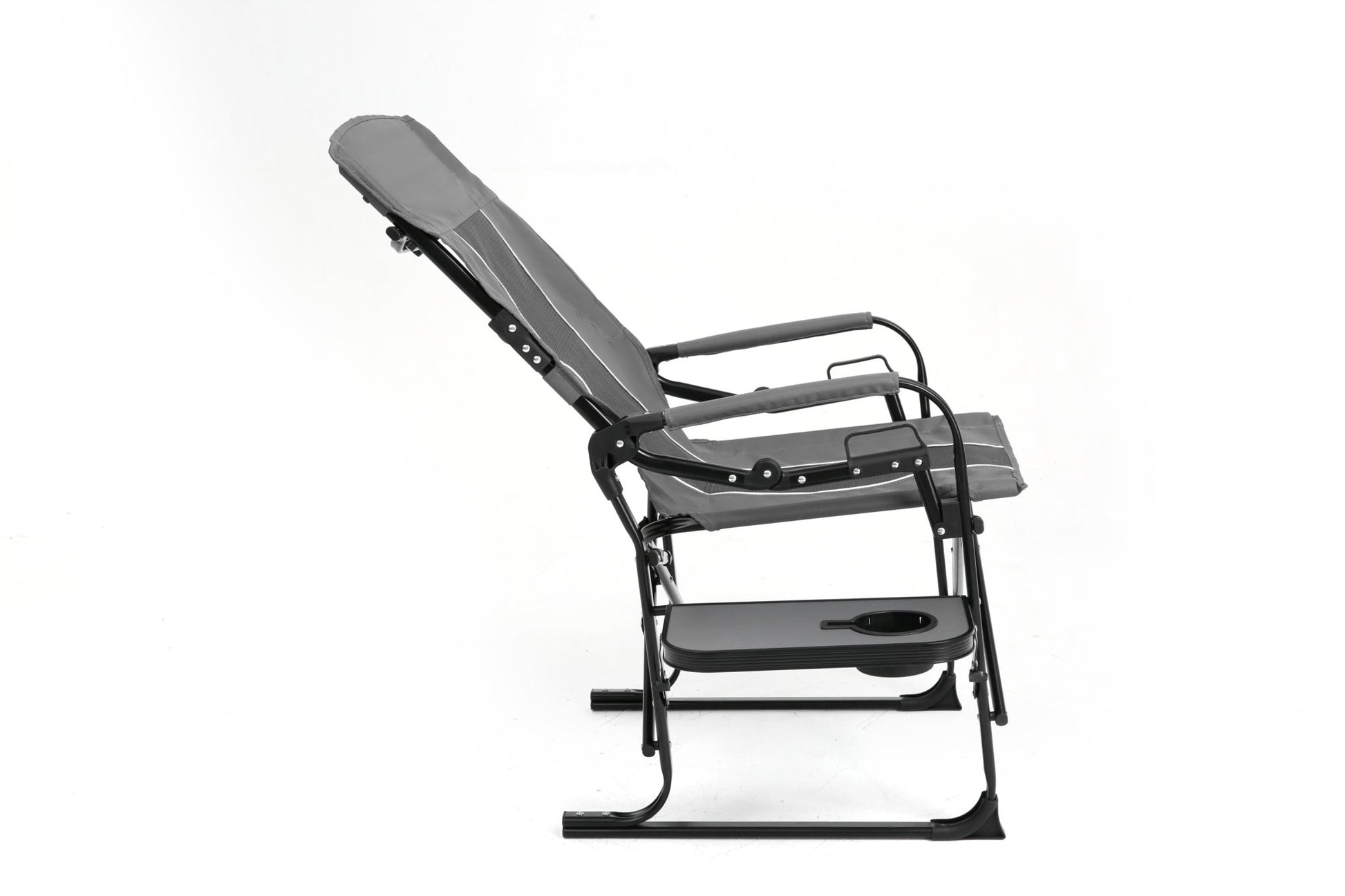 Camping Directors Chair, Heavy Duty,Oversized Portable Folding Chair with Side Table, Pocket for Beach, Fishing,Trip,Picnic,Lawn Grey - 1st Choice Furniture Direct