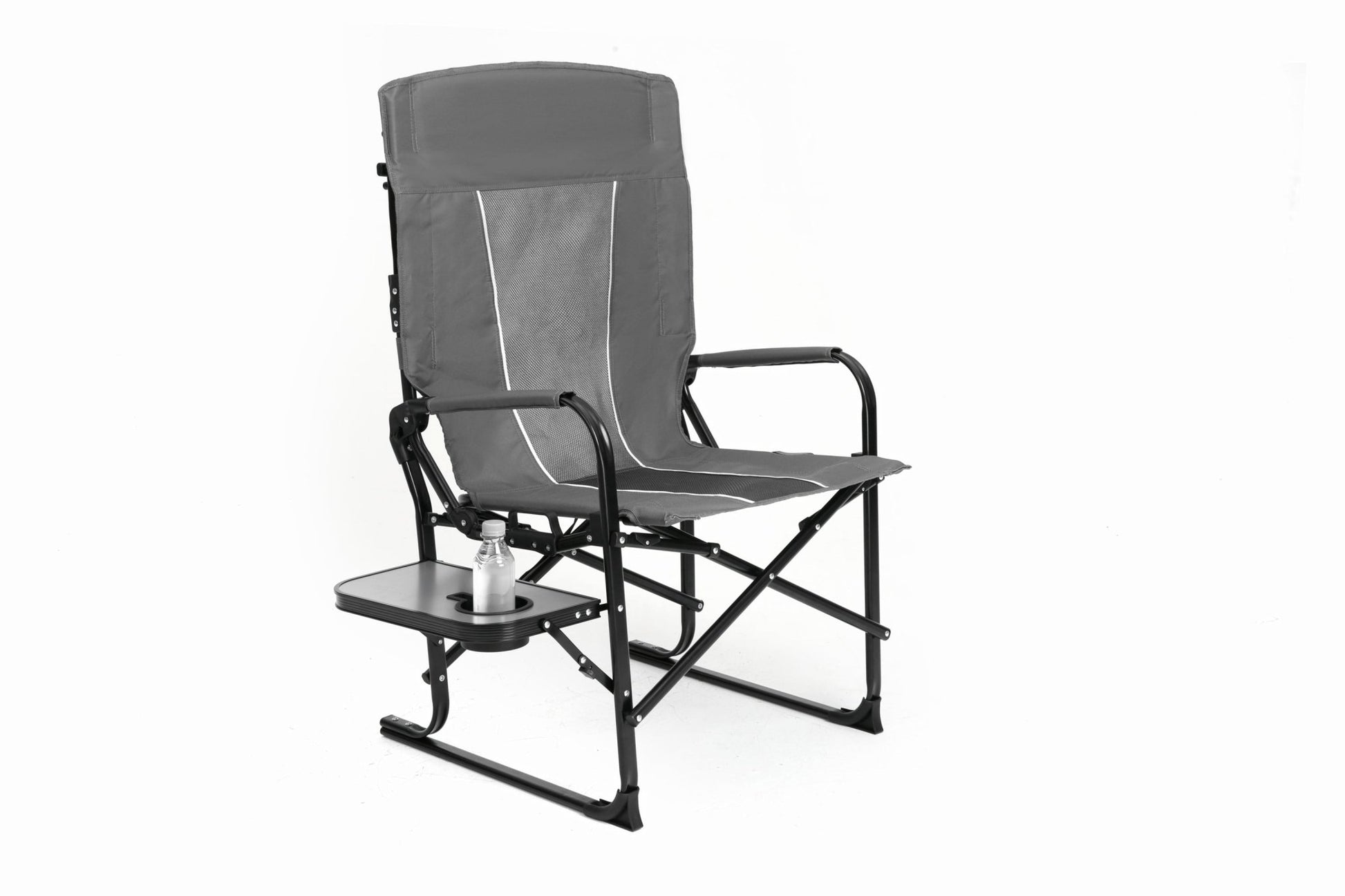 Camping Directors Chair, Heavy Duty,Oversized Portable Folding Chair with Side Table, Pocket for Beach, Fishing,Trip,Picnic,Lawn Grey - 1st Choice Furniture Direct