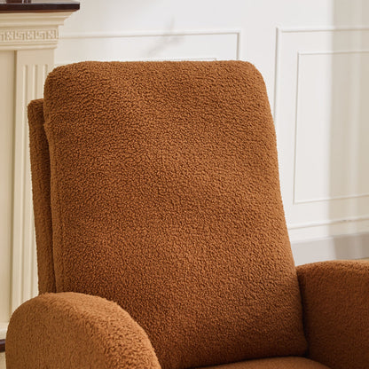 Caramel Sherpa Rocking Chair – Modern Nursery & Accent Glider Chair - 1st Choice Furniture Direct