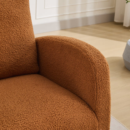 Caramel Sherpa Rocking Chair – Modern Nursery & Accent Glider Chair - 1st Choice Furniture Direct