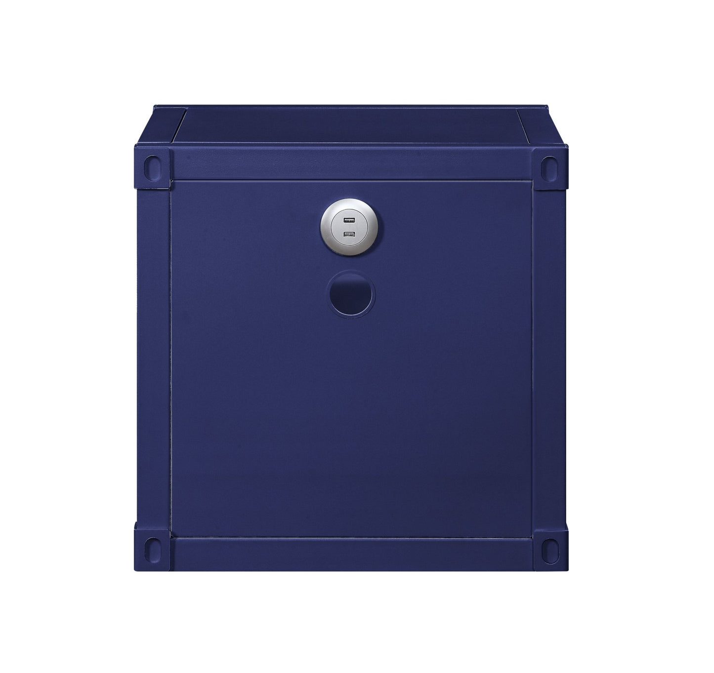 Cargo Blue Finish Nightstand W/USB - 1st Choice Furniture Direct
