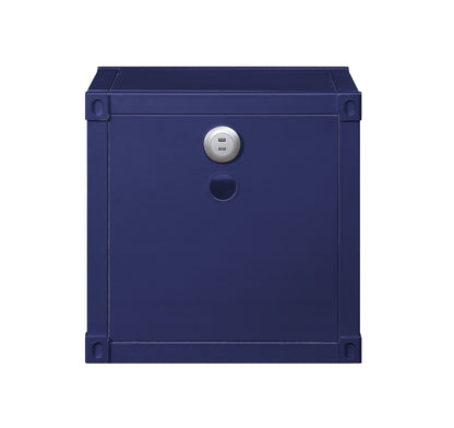 Cargo Blue Finish Nightstand W/USB - 1st Choice Furniture Direct
