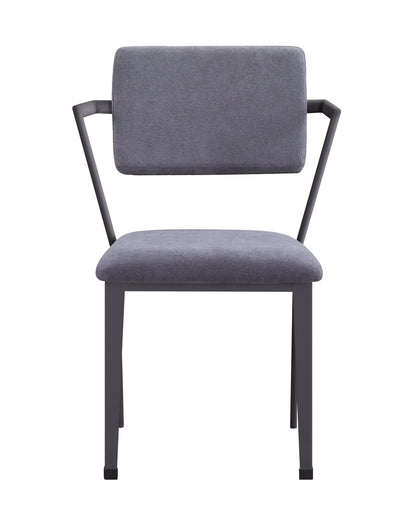 Cargo Gray Fabric & Gunmetal Finish Dining Chair ( Set of 2) - 1st Choice Furniture Direct