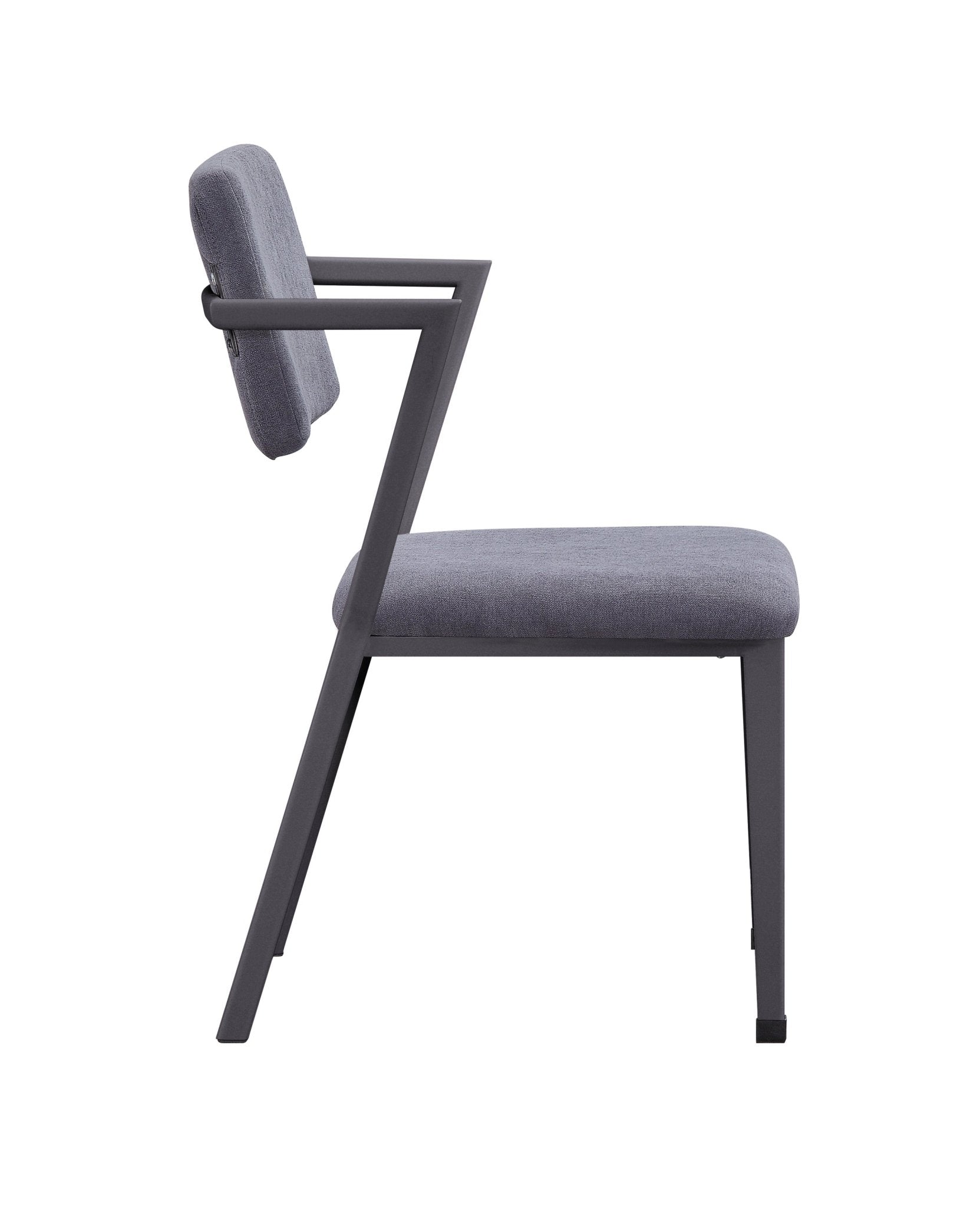 Cargo Gray Fabric & Gunmetal Finish Dining Chair ( Set of 2) - 1st Choice Furniture Direct