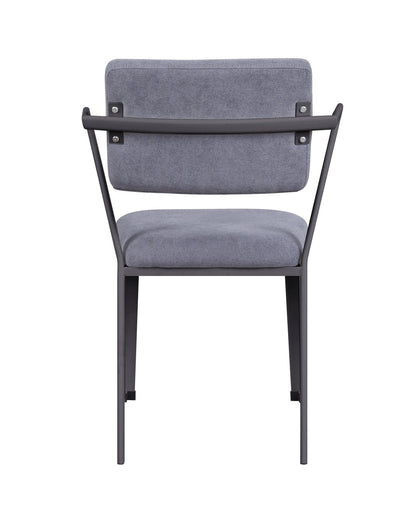 Cargo Gray Fabric & Gunmetal Finish Dining Chair ( Set of 2) - 1st Choice Furniture Direct