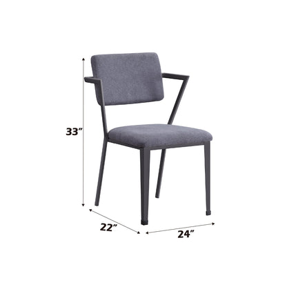 Cargo Gray Fabric & Gunmetal Finish Office Chair - 1st Choice Furniture Direct