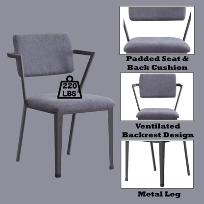 Cargo Gray Fabric & Gunmetal Finish Office Chair - 1st Choice Furniture Direct