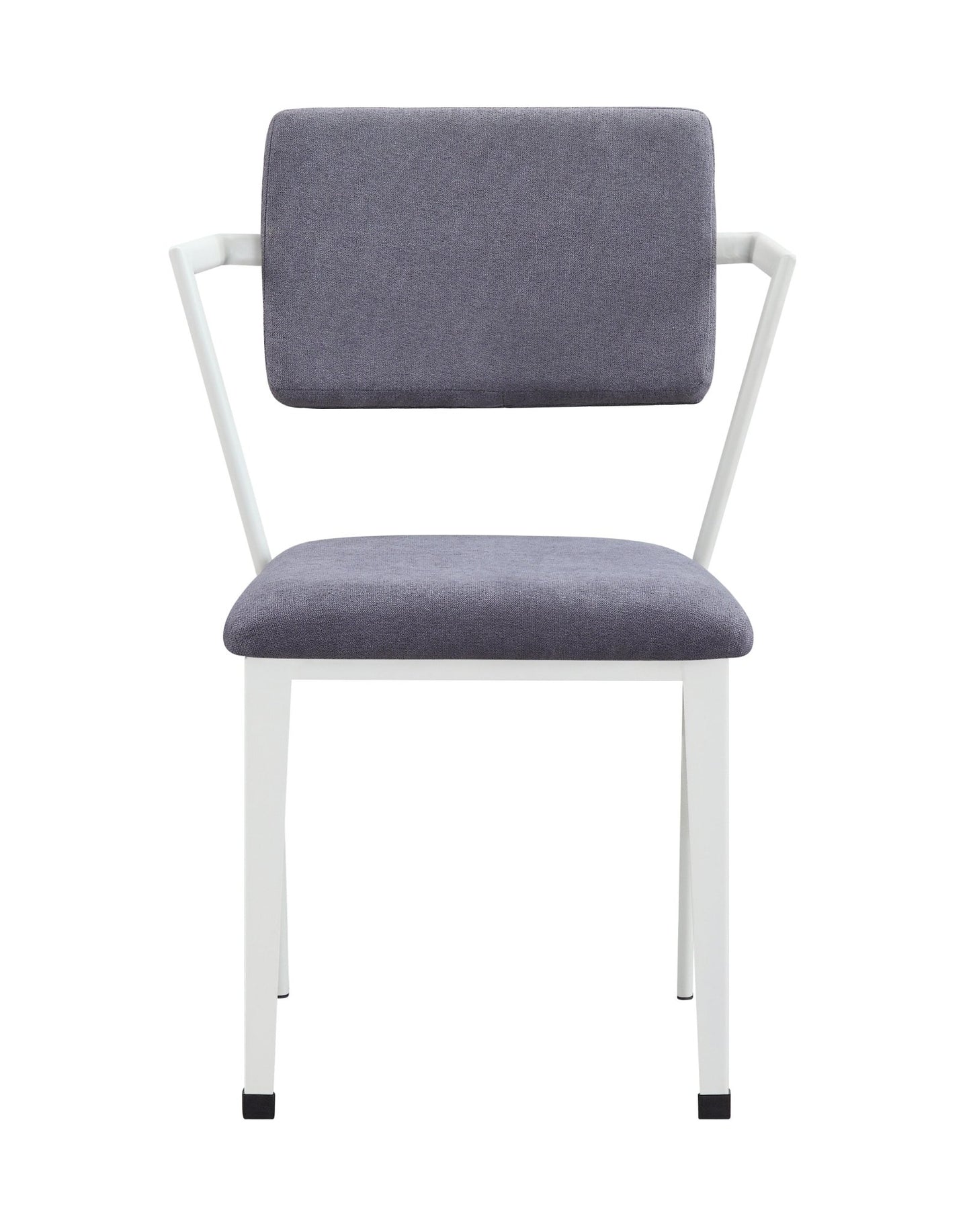 Cargo Gray Fabric & White Finish Office Chair - 1st Choice Furniture Direct