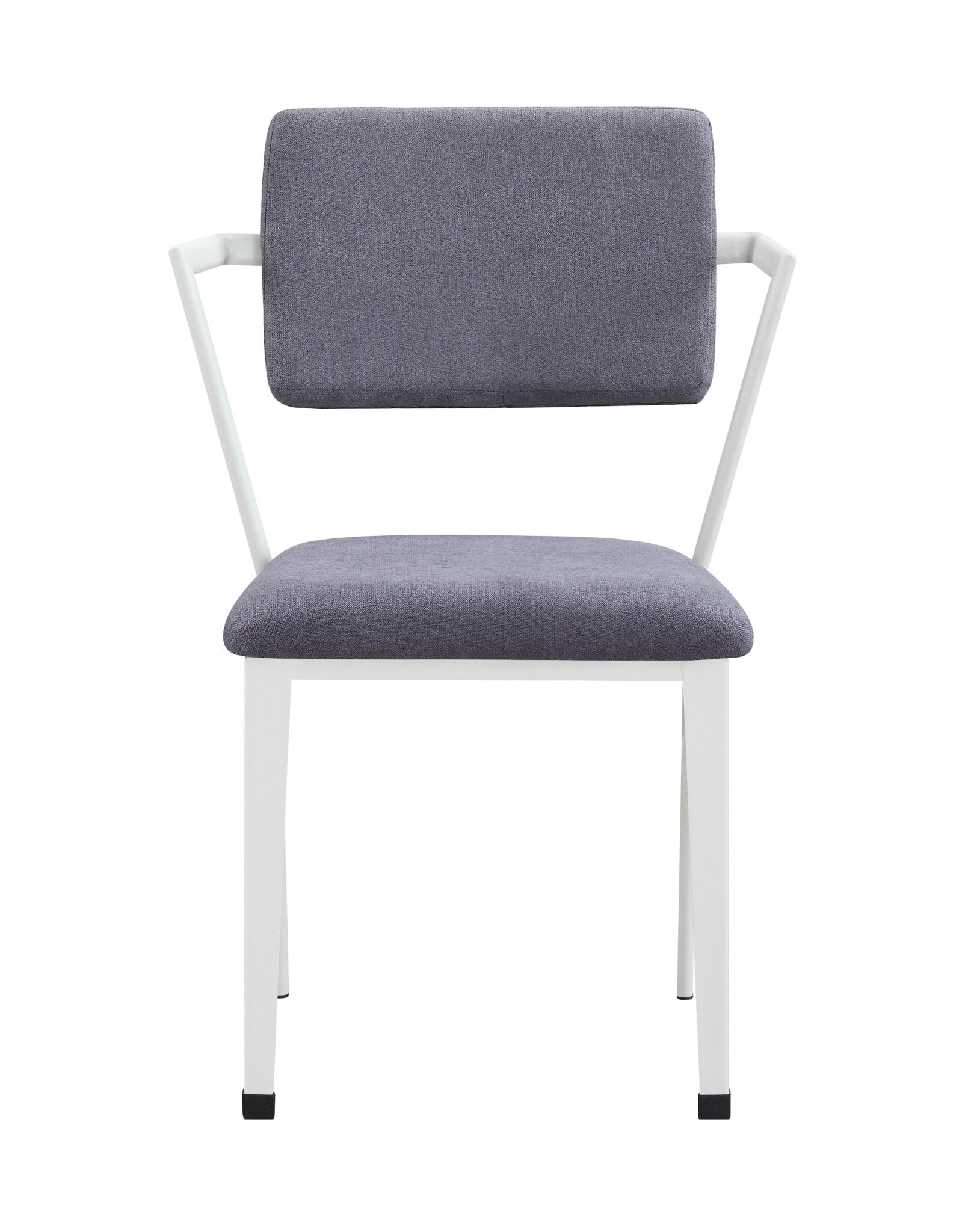 Cargo Gray Fabric & White Finish Office Chair - 1st Choice Furniture Direct