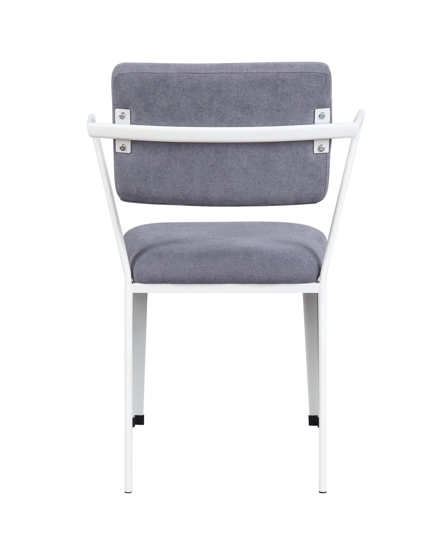 Cargo Gray Fabric & White Finish Office Chair - 1st Choice Furniture Direct