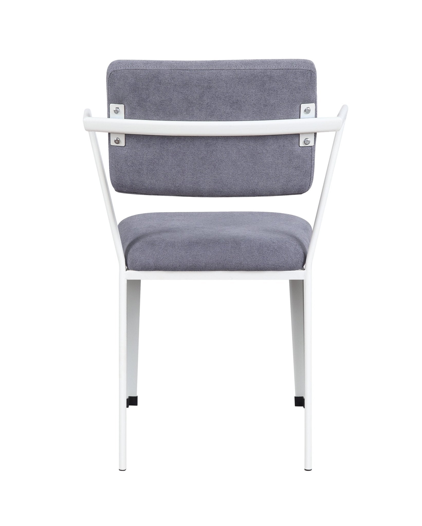 Cargo Gray Fabric & White Finish Office Chair - 1st Choice Furniture Direct