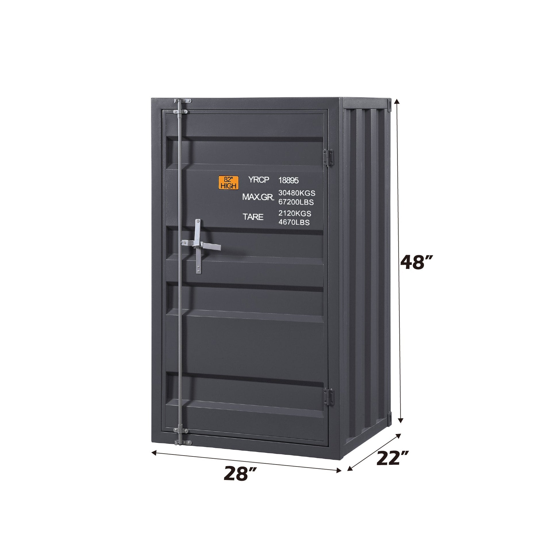 Cargo Gunmetal Finish Chest - 1st Choice Furniture Direct
