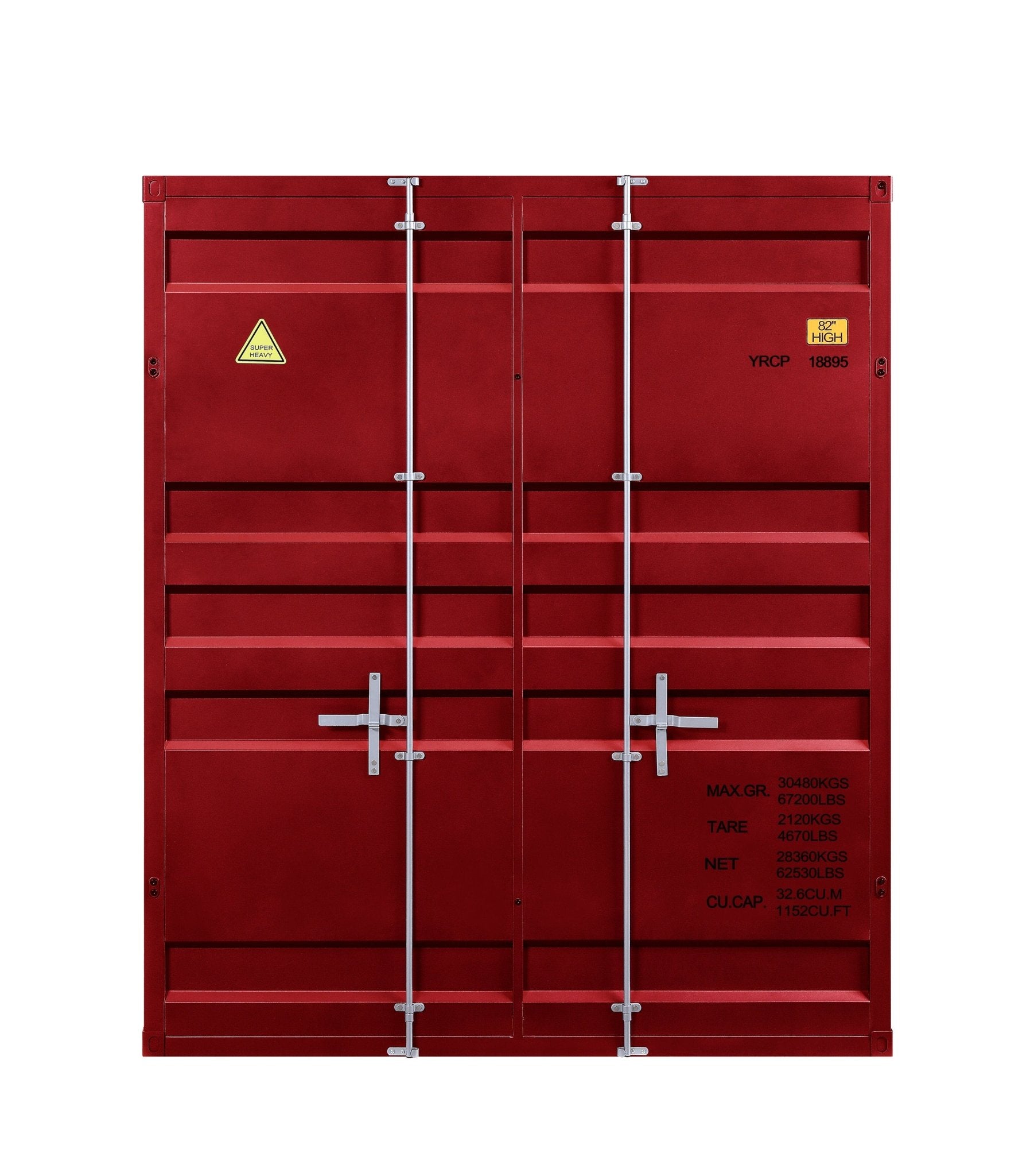 Cargo Red Finish Full/Full Bunk Bed - 1st Choice Furniture Direct
