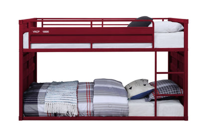 Cargo Red Finish Twin/Twin Bunk Bed - 1st Choice Furniture Direct