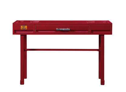 Cargo Red Finish Vanity Desk - 1st Choice Furniture Direct