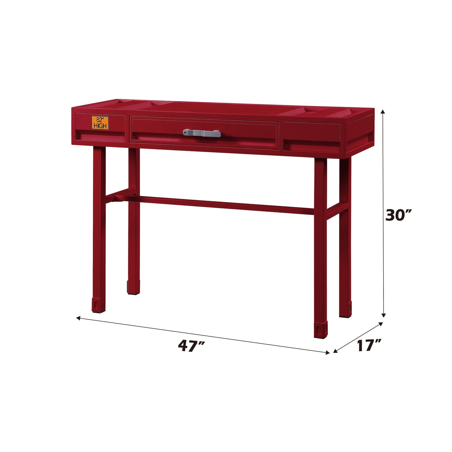 Cargo Red Finish Vanity Desk - 1st Choice Furniture Direct