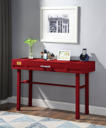 Cargo Red Finish Vanity Desk - 1st Choice Furniture Direct