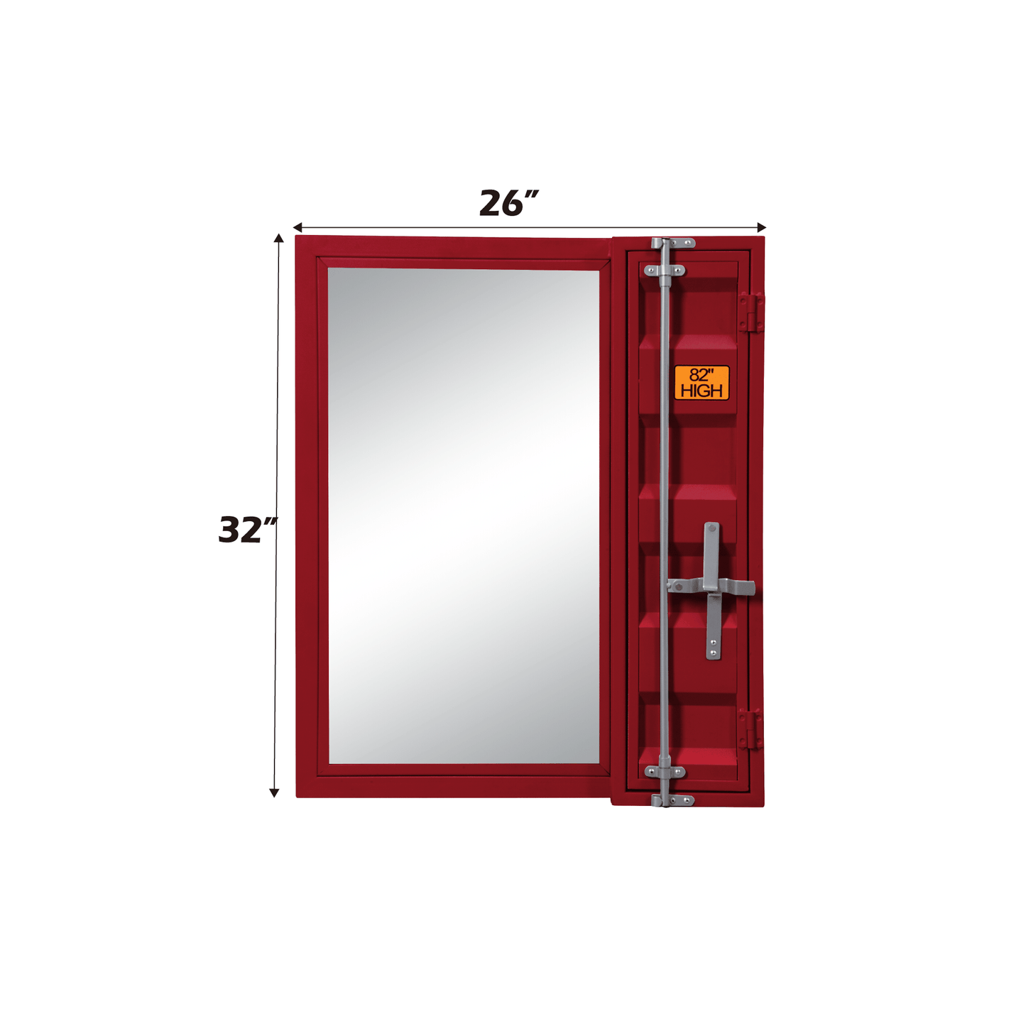 Cargo Red Finish Vanity Mirror - 1st Choice Furniture Direct