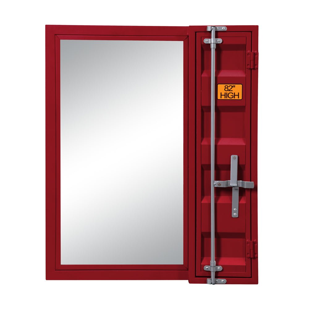 Cargo Red Finish Vanity Mirror - 1st Choice Furniture Direct