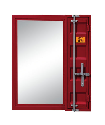 Cargo Red Finish Vanity Mirror - 1st Choice Furniture Direct