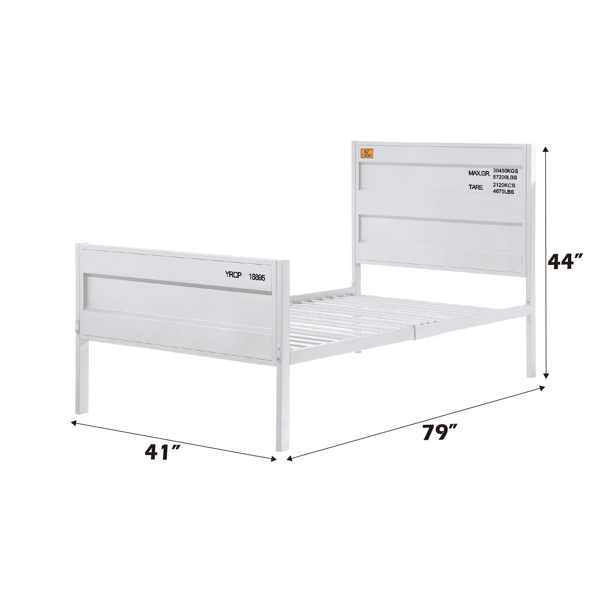 Cargo White Finish Full Bed - 1st Choice Furniture Direct