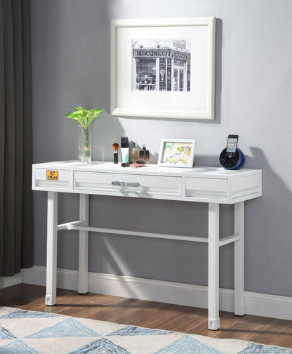 Cargo White Finish Vanity Desk - 1st Choice Furniture Direct