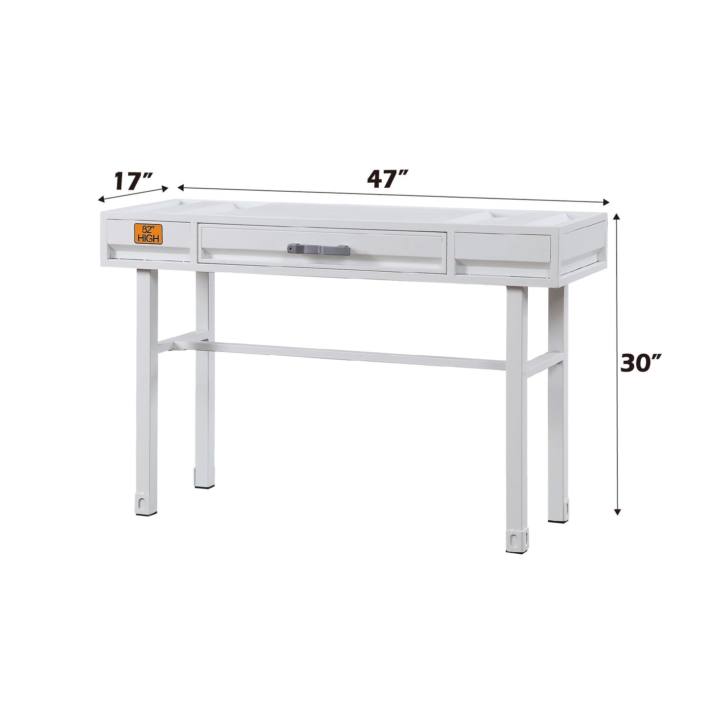 Cargo White Finish Vanity Desk - 1st Choice Furniture Direct