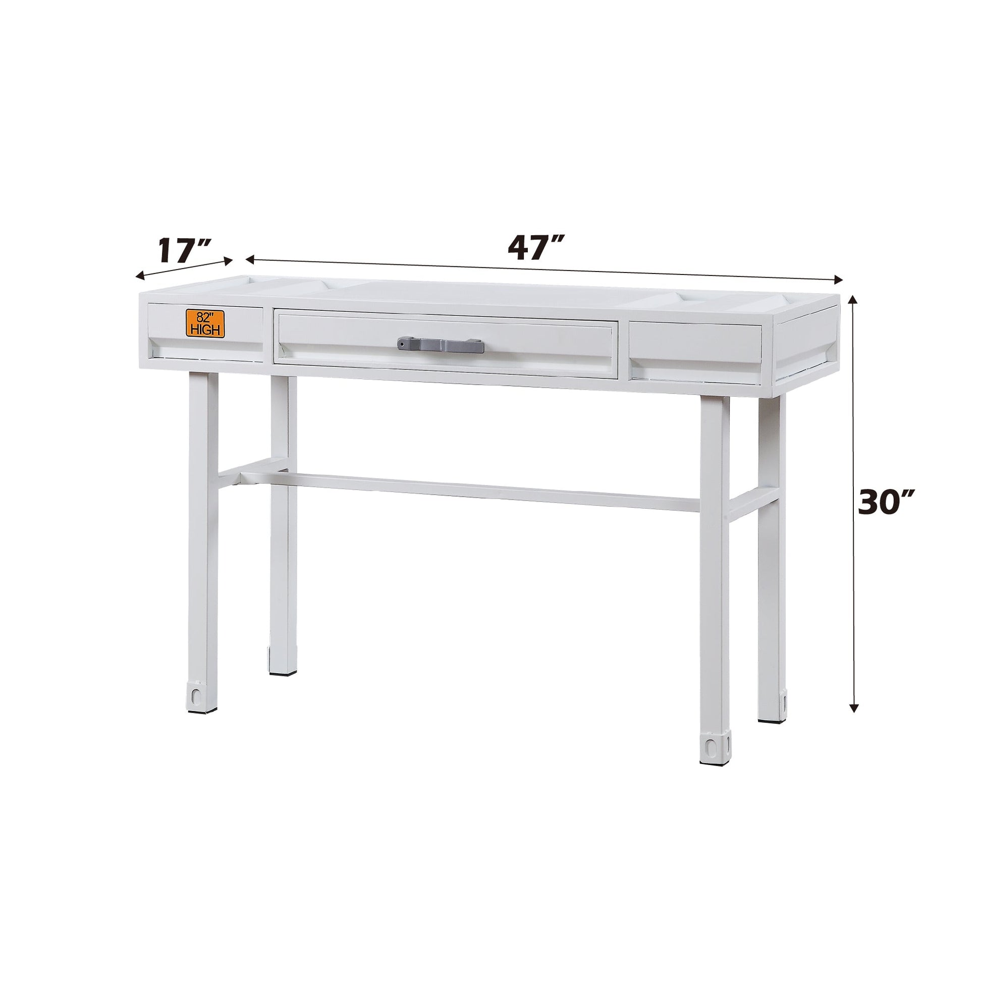 Cargo White Finish Vanity Desk - 1st Choice Furniture Direct
