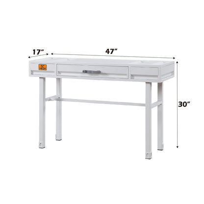 Cargo White Finish Vanity Desk - 1st Choice Furniture Direct