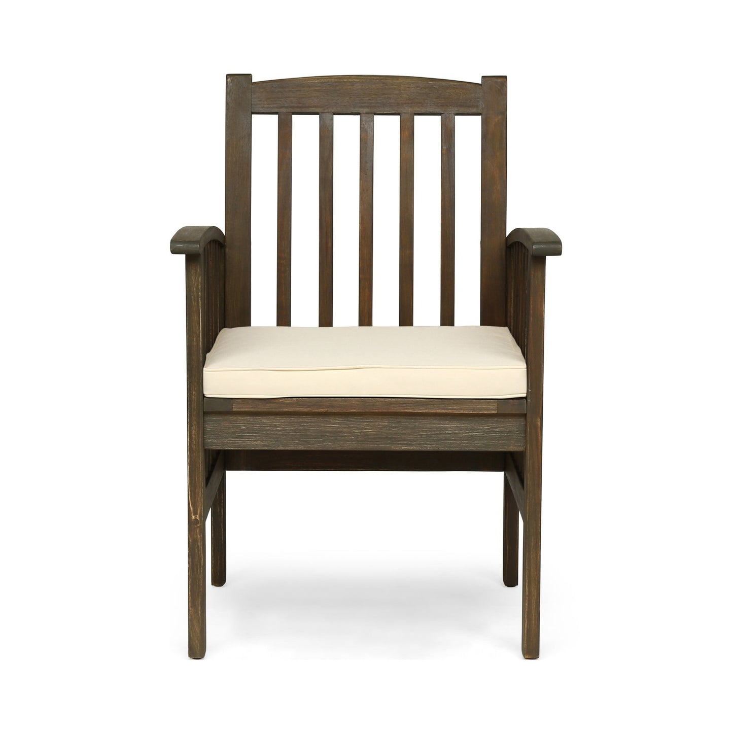 CASA Acacia Dining Chair Set with Cushions, Grey and Cream,2PCS - 1st Choice Furniture Direct