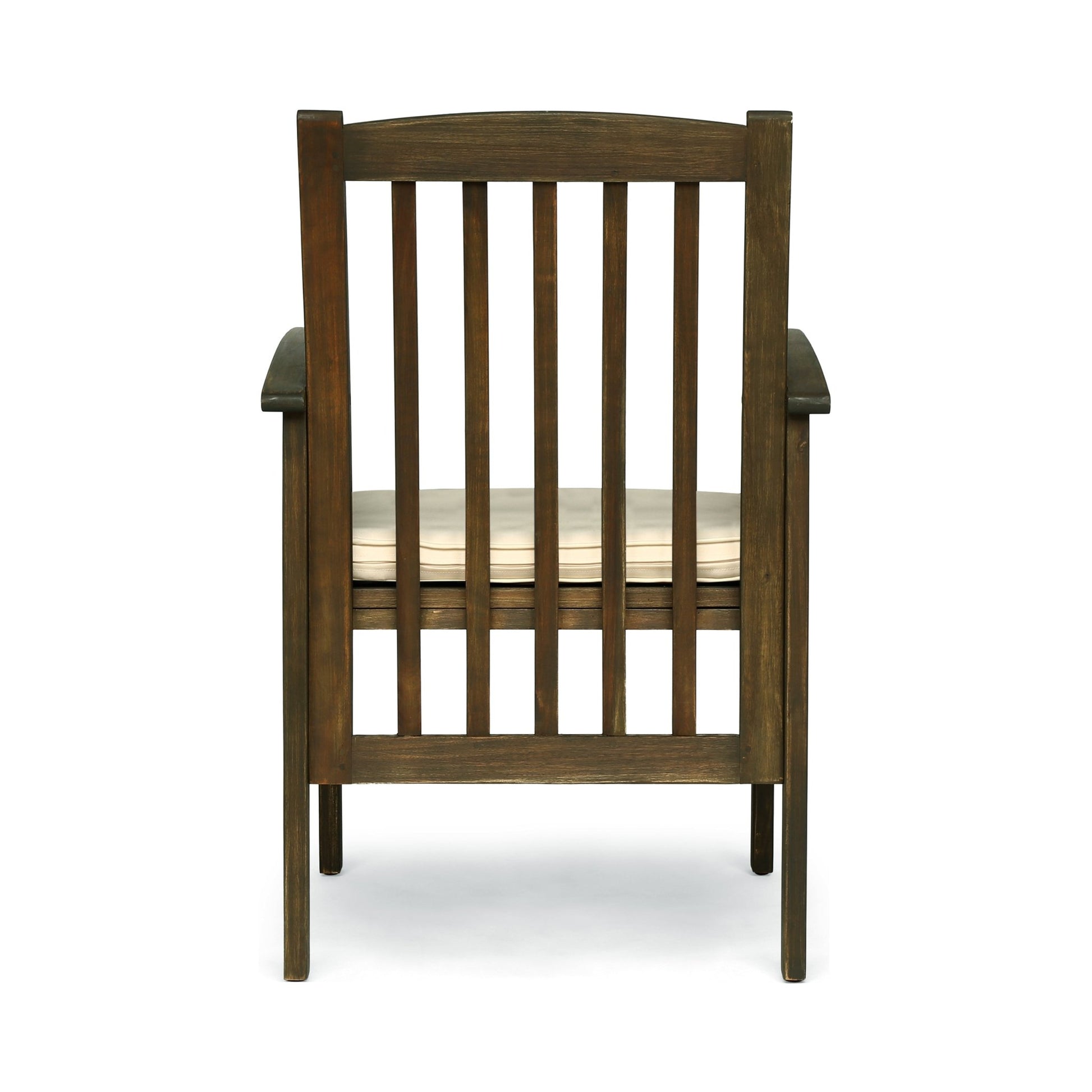 CASA Acacia Dining Chair Set with Cushions, Grey and Cream,2PCS - 1st Choice Furniture Direct