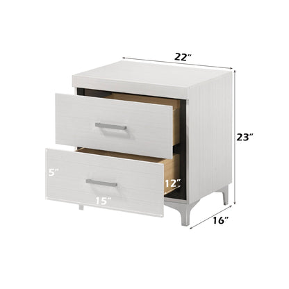 Casilda White Finish Nightstand - 1st Choice Furniture Direct