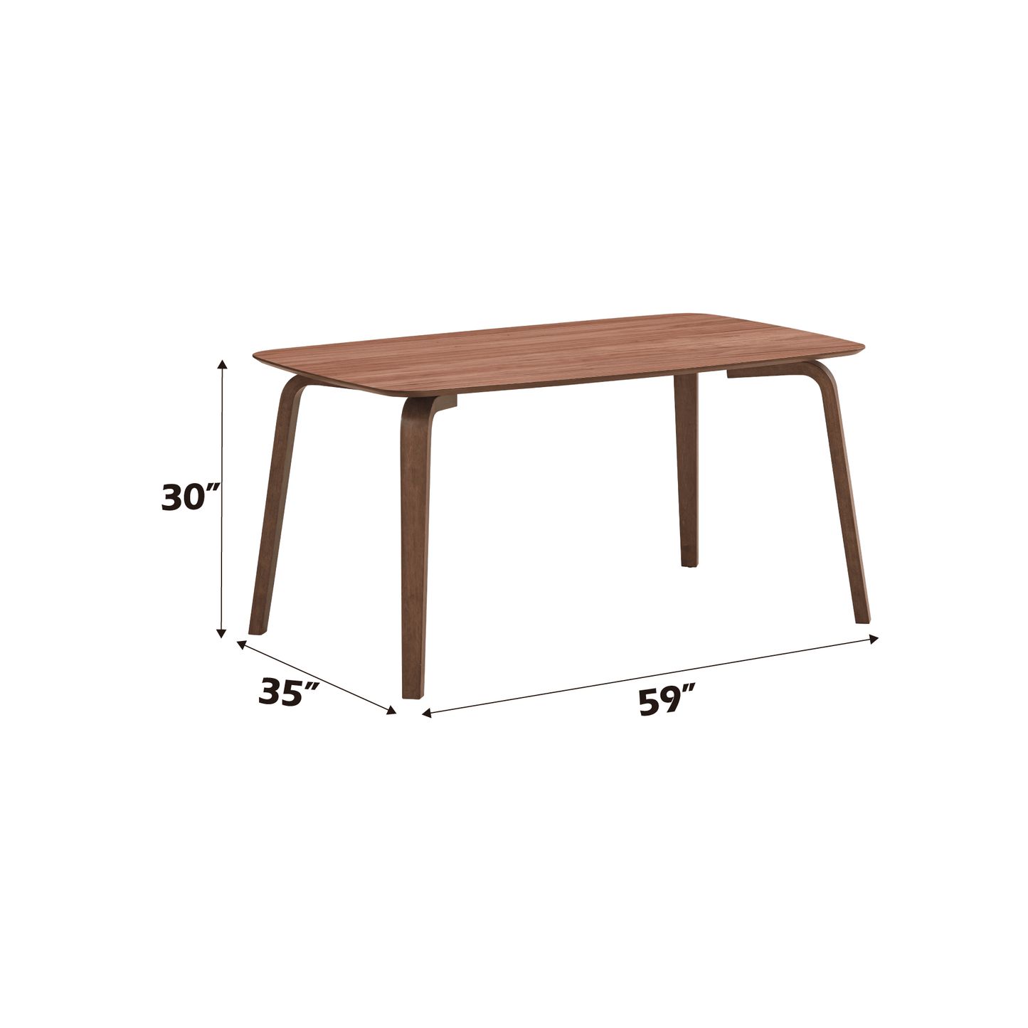 Casson Walnut Finish Dining Table - 1st Choice Furniture Direct